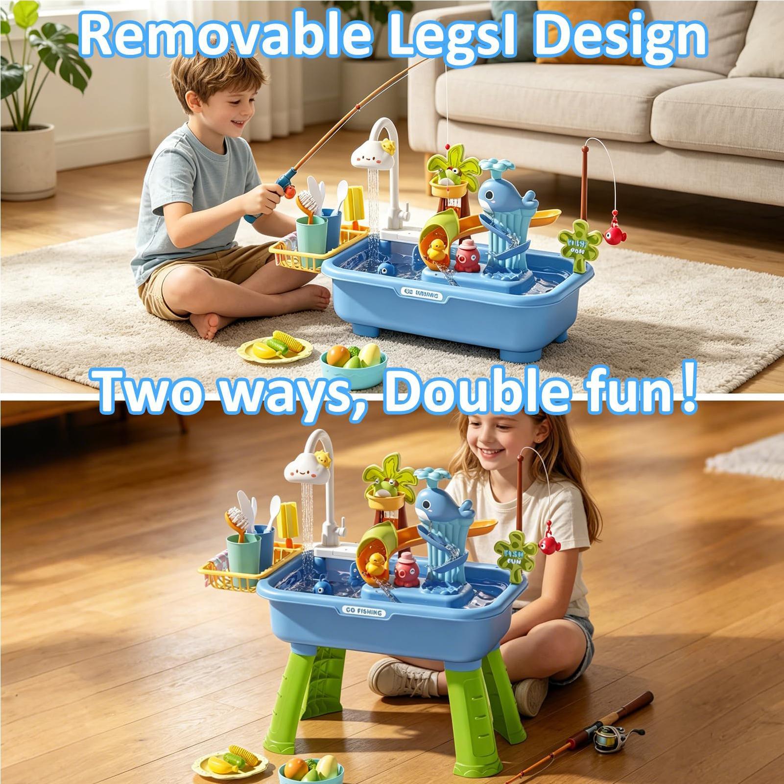 Kids Outdoor Sensory Table - Outdoor Water Play Table for Boys