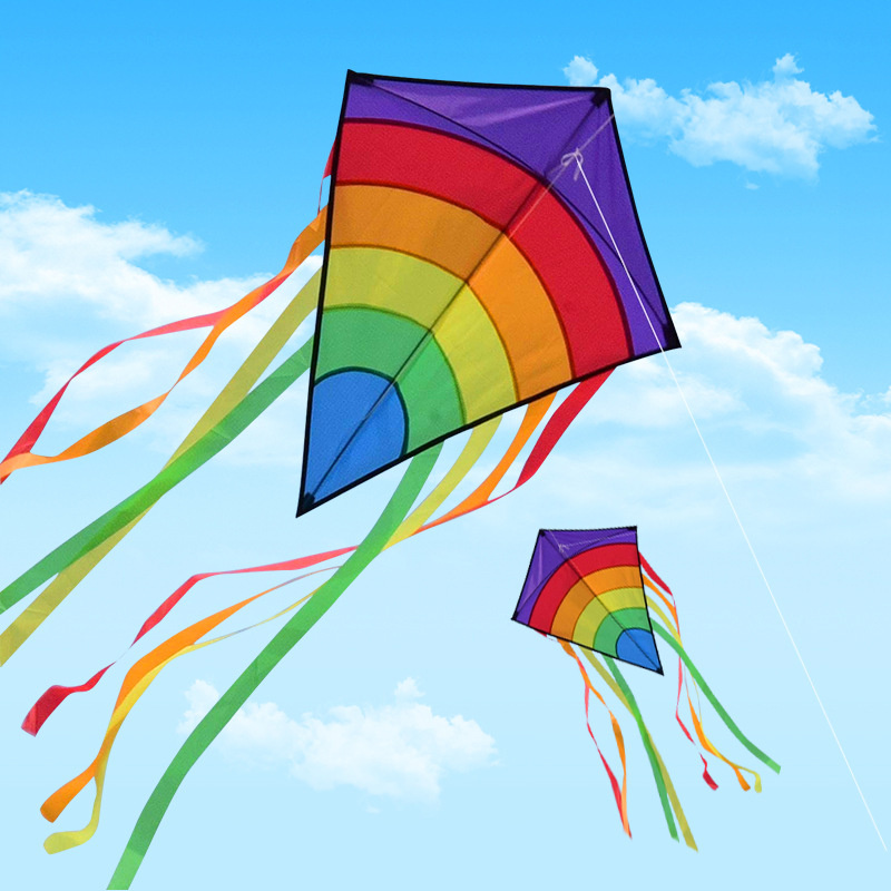 Kite Easy Fly Kids - Single Line Kite with Long Tail
