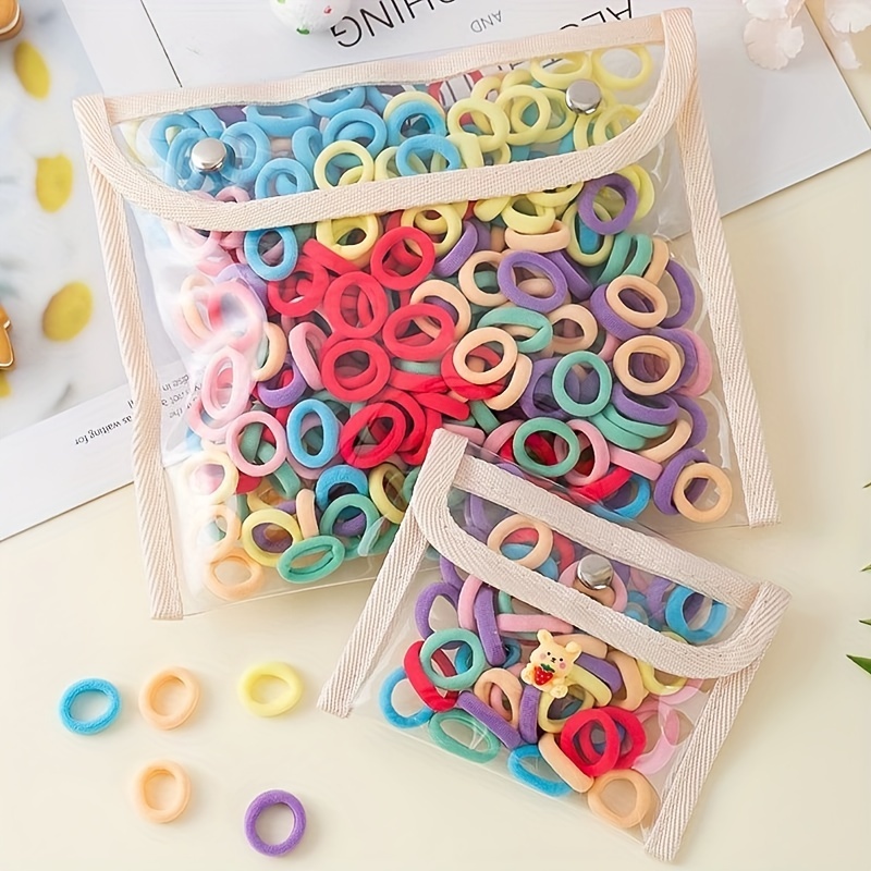 Kids Outdoor Kit - 100pcs/set Elastic Colorful Hair Loops Ponytail