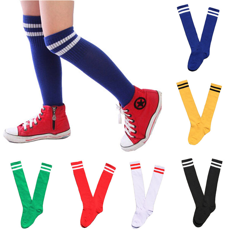 Kids Outdoor Hockey Set - Kids Knee High Socks Cotton Long