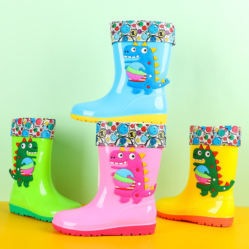 Kids Outdoor Water - Kids Dinosaur Rain Boots Children Mid-calf