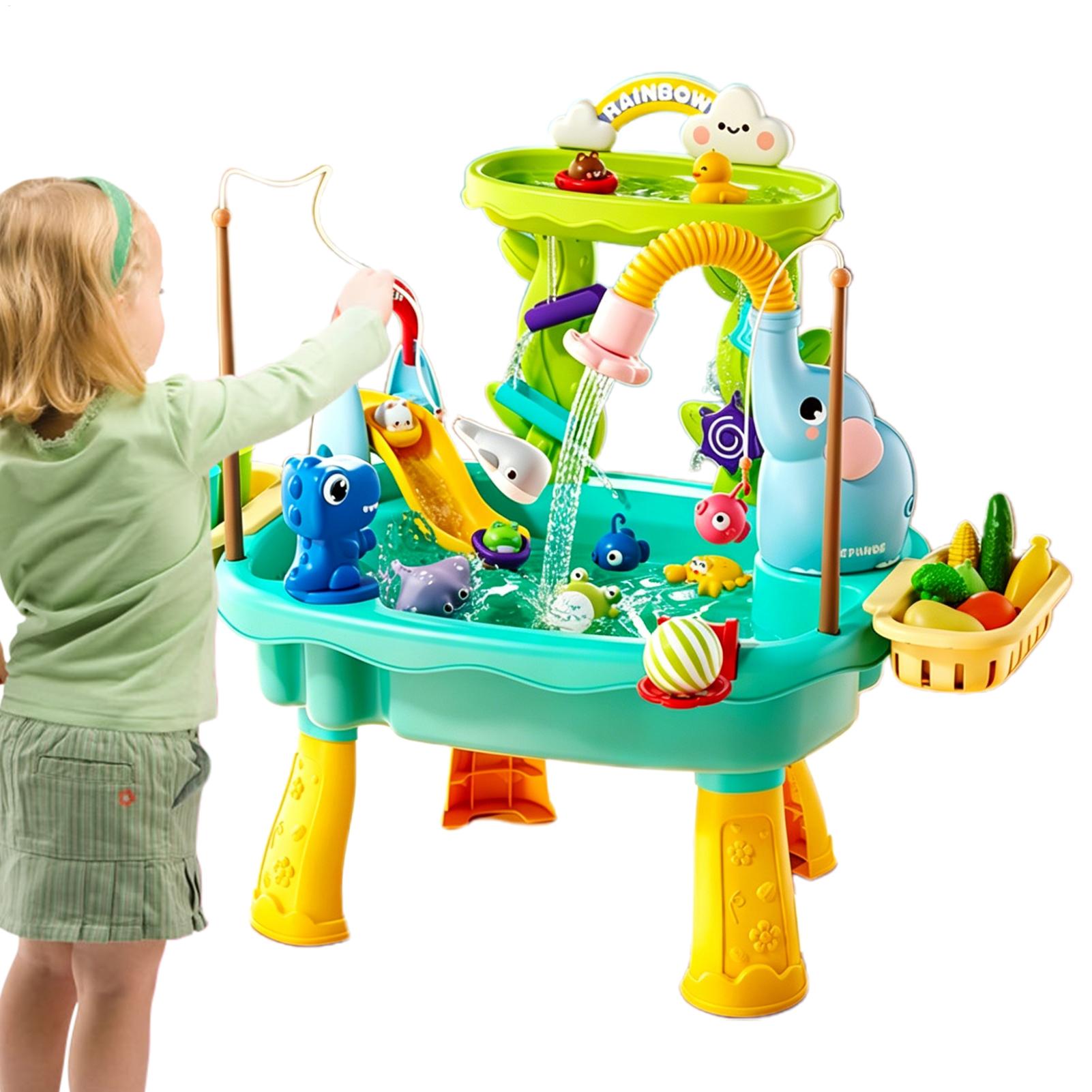 Kids Outdoor Sensory Table - Kids Toddler Water Table Kitchen Play