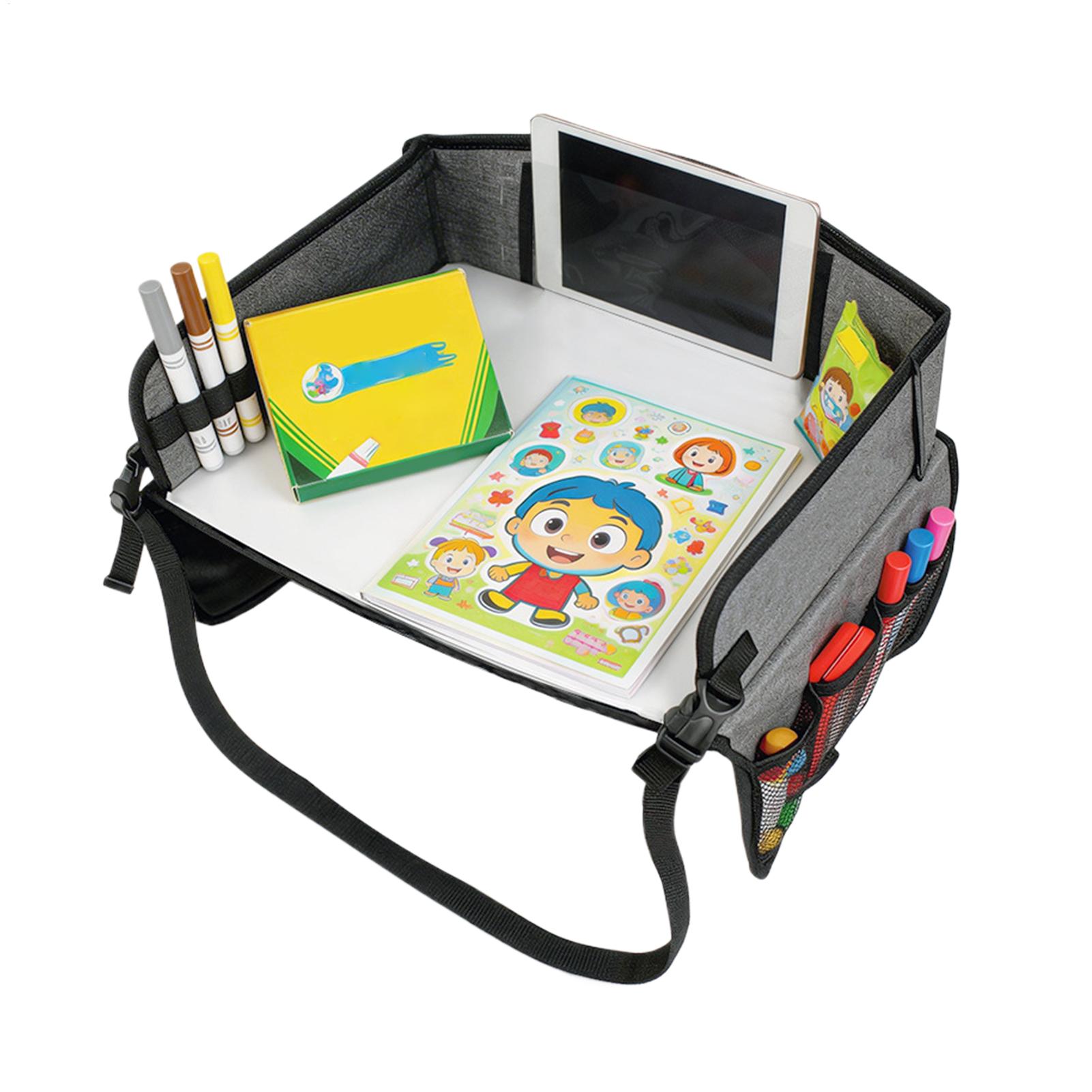 Kids Outdoor Activity Table - Car Seat Activity Tray With Pocket