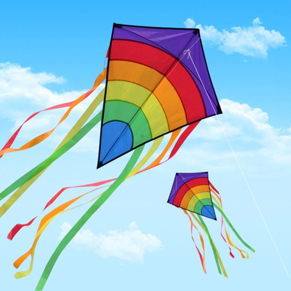 Kite Easy Fly Kids - Easy To Fly Colorful Rainbow Kite