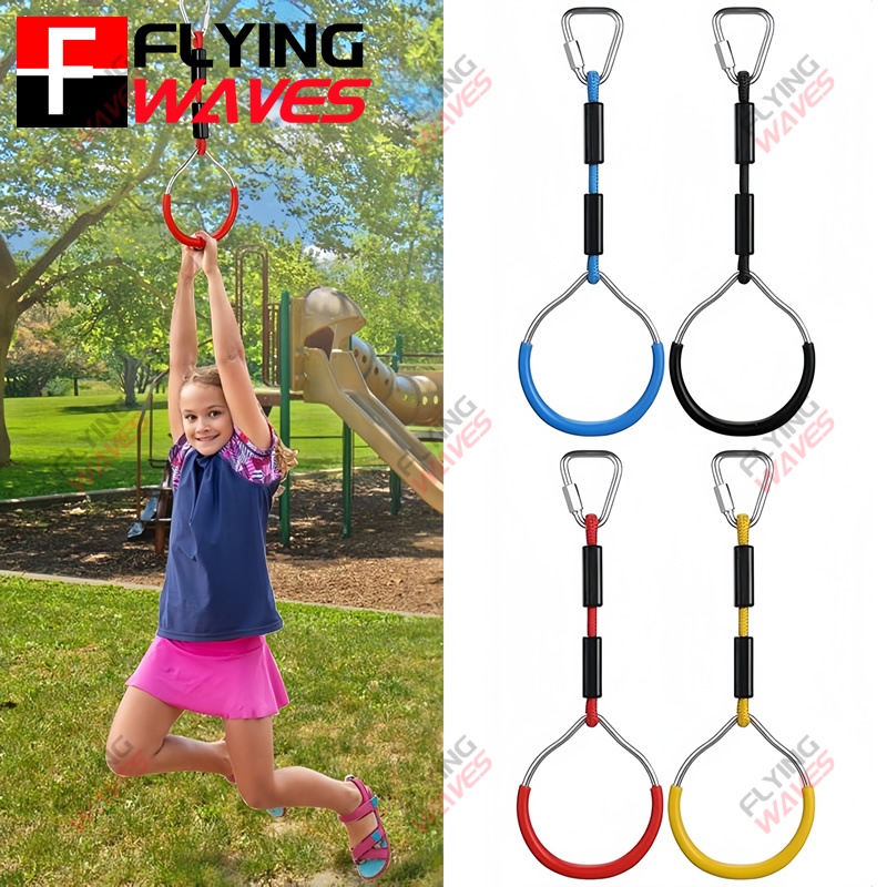 Kids Outdoor Ninja Course - Kids Hanging GYM Ring Swing Climbing