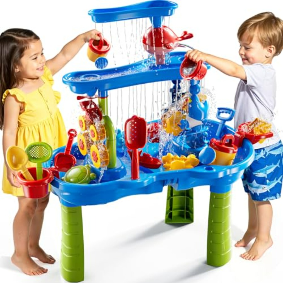 Kids Outdoor Sensory Table - Outdoor 3-tier sensory play table for