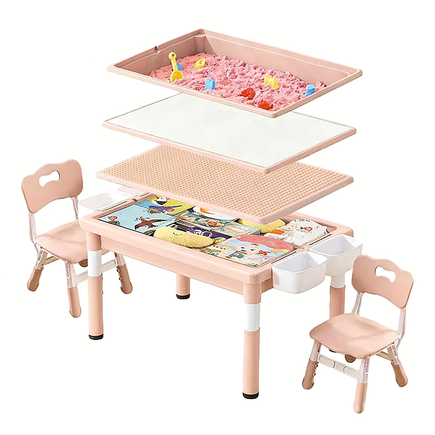 Kids Outdoor Activity Table - Kids Activity Table with Storage, Sand