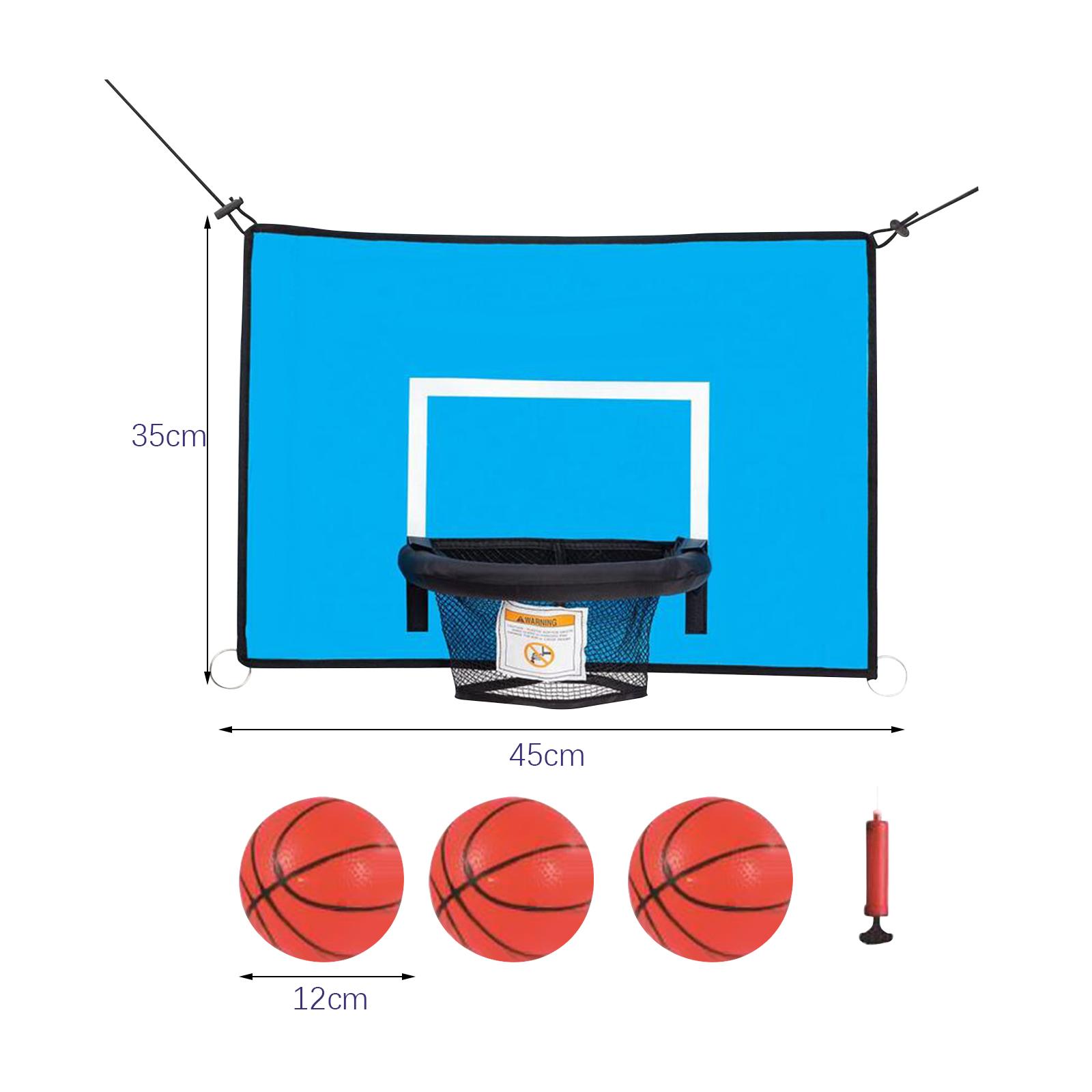 Kids Indoor Outdoor Trampoline - Trampoline Basketball Hoop PVC Attachment Kids