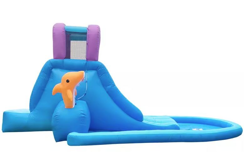Inflatable Pool Castle with Sl - огляд і ціна Outdoor Children'S Park