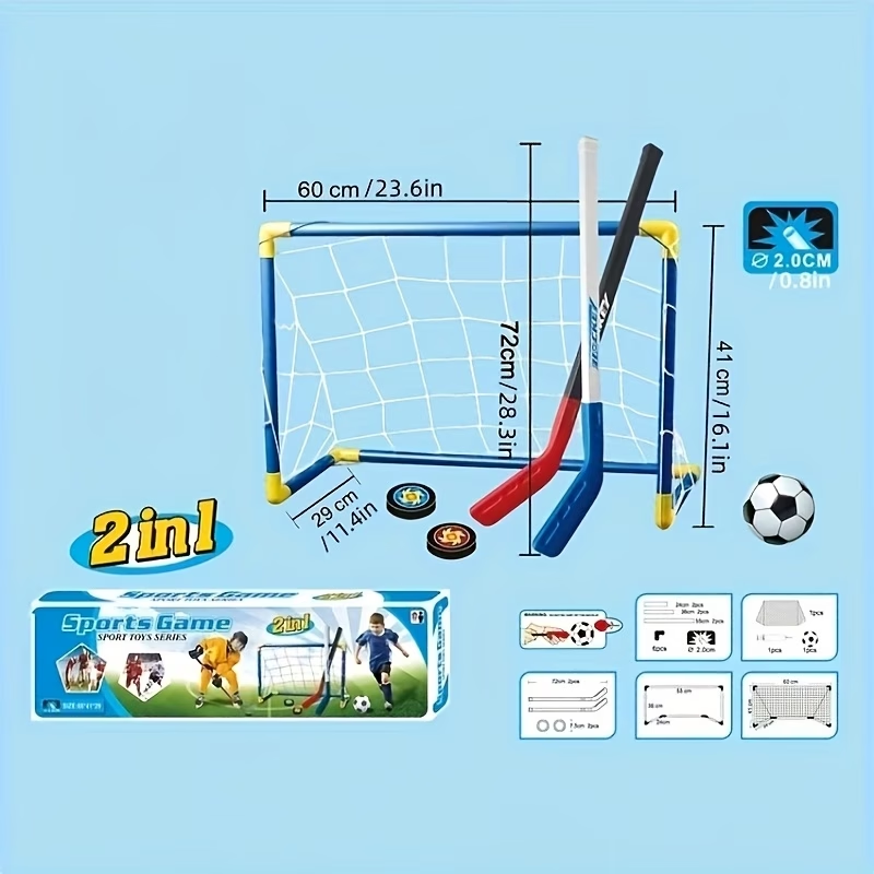 2 in 1 Kids Hockey & Soccer Go - огляд і ціна Kids Outdoor Hockey Set