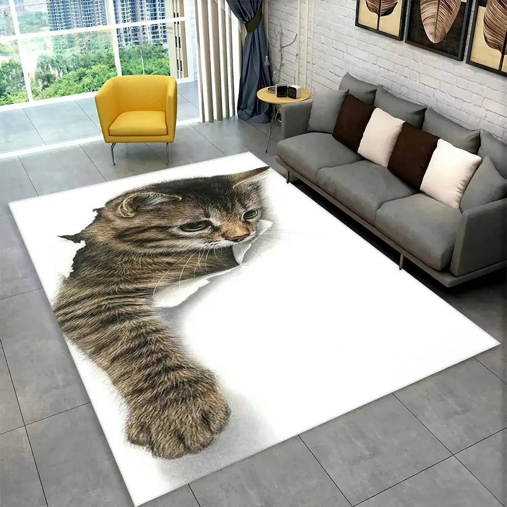 3D Cute Cat Cartoon Area Rug,C - огляд і ціна Kids Outdoor Kitchen Diy