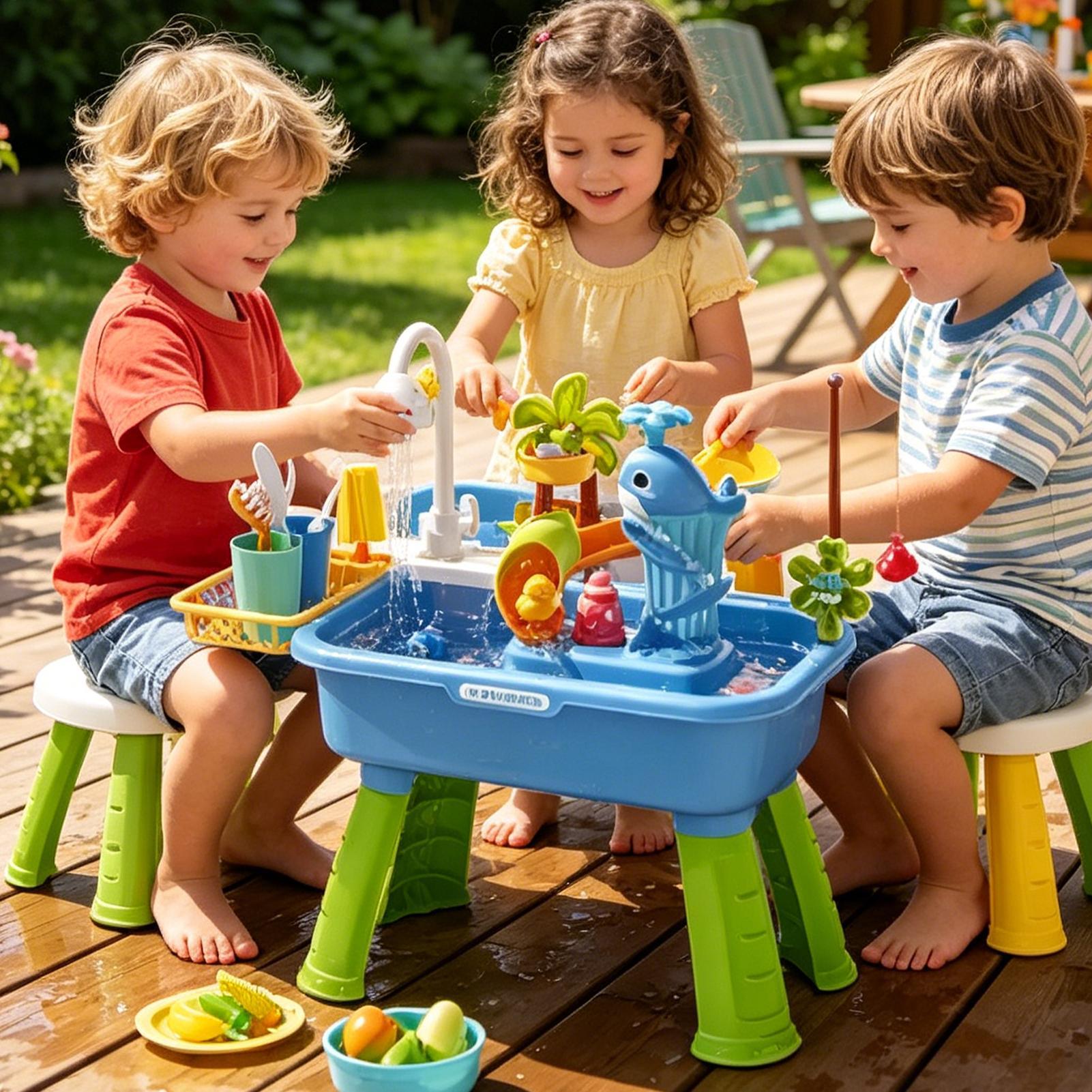 Toddler Water Table Kitchen Pl - огляд і ціна Kids Outdoor Sensory Table