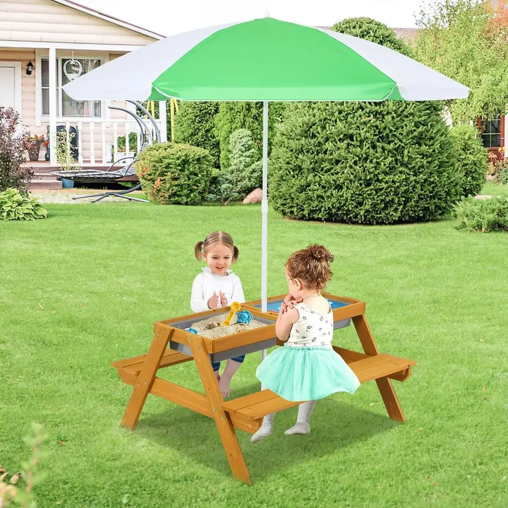 3-in-1 Height-Adjustable Umbre - огляд і ціна Kids Outdoor Activity Table