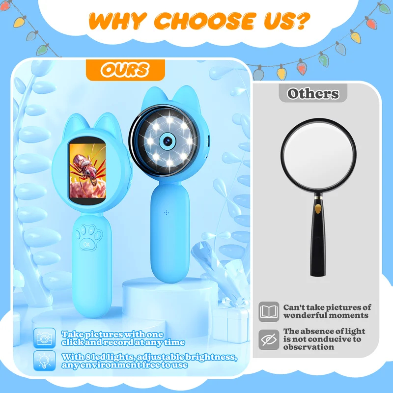 2inch IPS Digital Microscope 1 - огляд і ціна Kids Outdoor Microscope