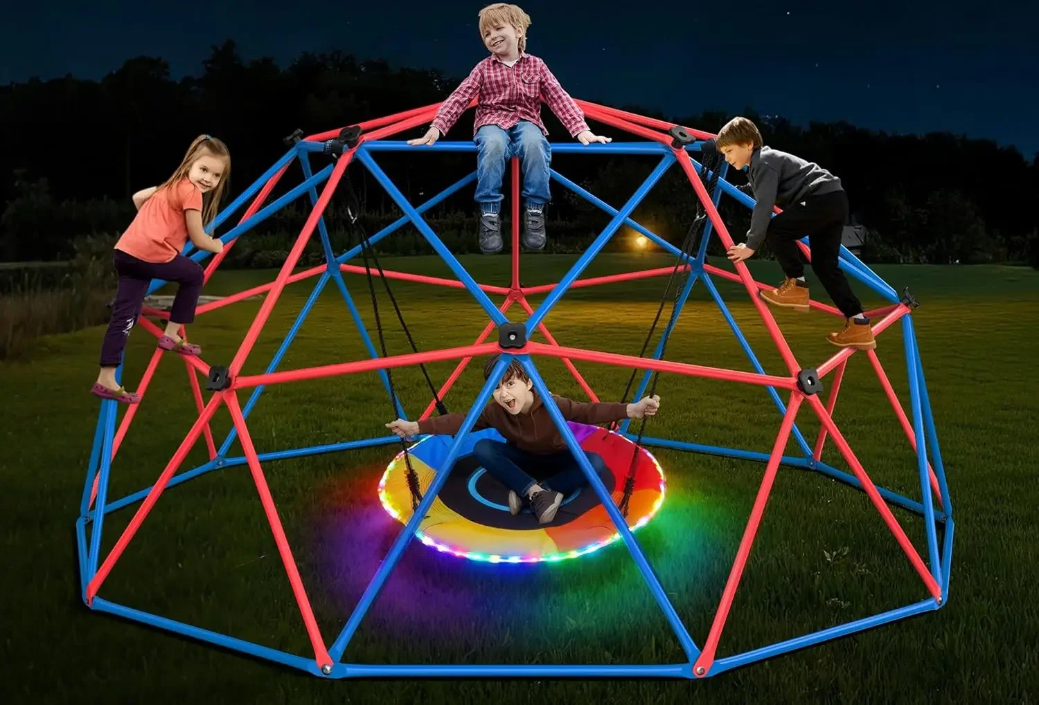 Hapfan Climbing Dome Swing Set - огляд і ціна Kids Outdoor Jungle Gym Dome