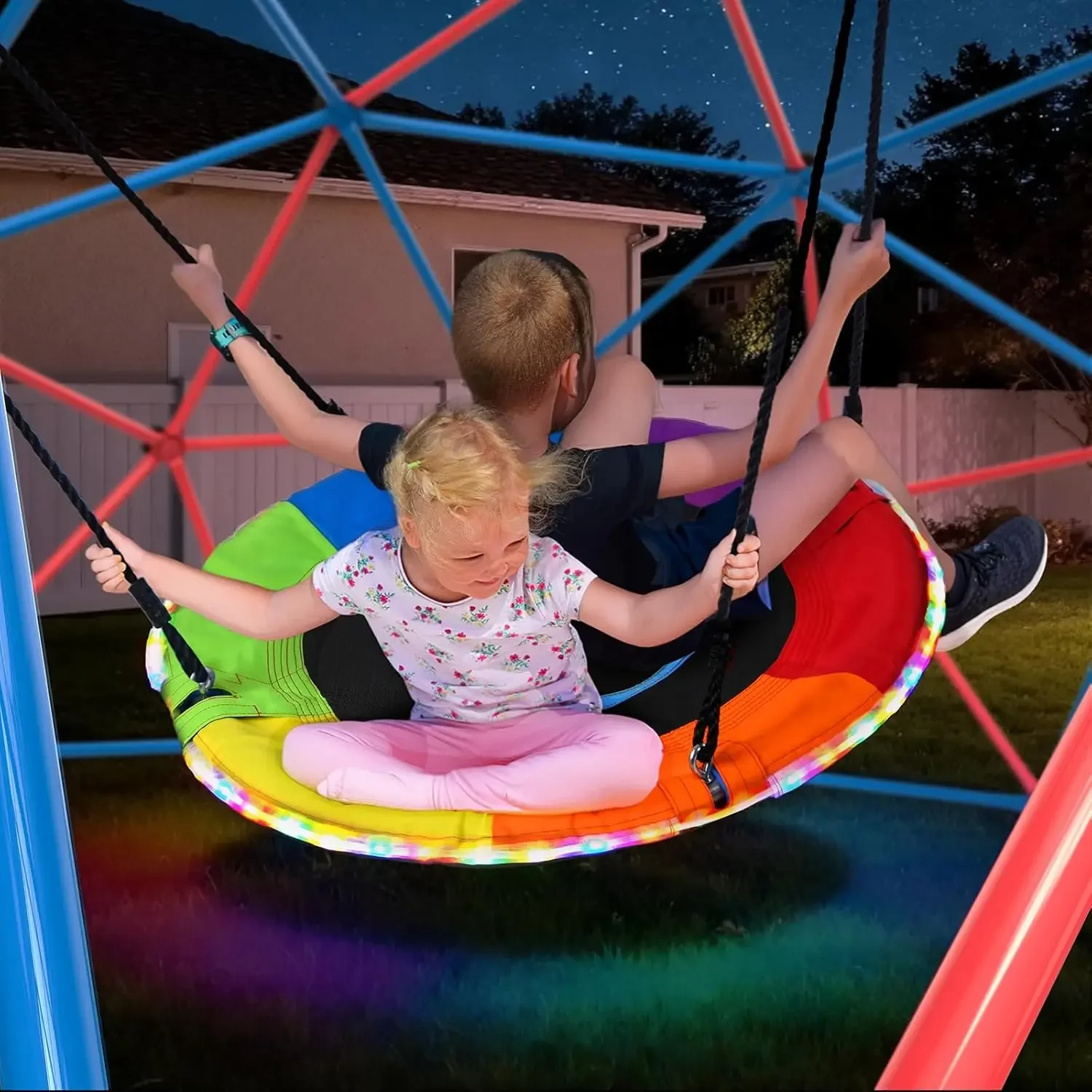 Hapfan Climbing Dome Swing Set - огляд і ціна Kids Outdoor Jungle Gym Dome
