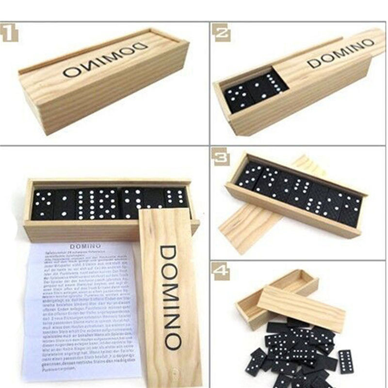 28pcs/Set Wooden Domino Board  - огляд і ціна Kids Outdoor Activity Table