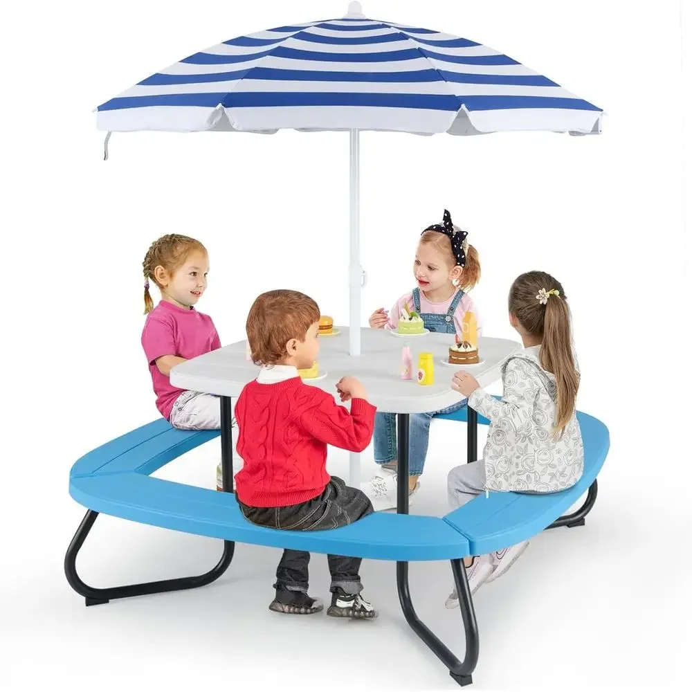 8-Person Kids Picnic Table wit - огляд і ціна Kids Outdoor Activity Table