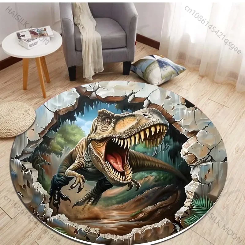 HD 3D Dinosaur Print Round Rug - огляд і ціна Kids Outdoor Flooring