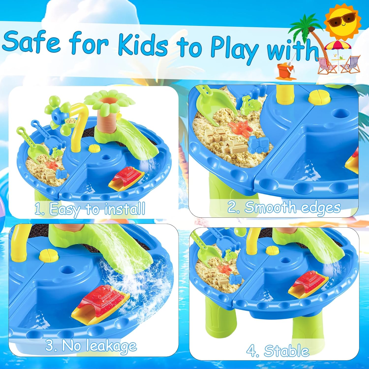 Water Table Sandbox for Kids O - огляд і ціна Kids Outdoor Sensory Table