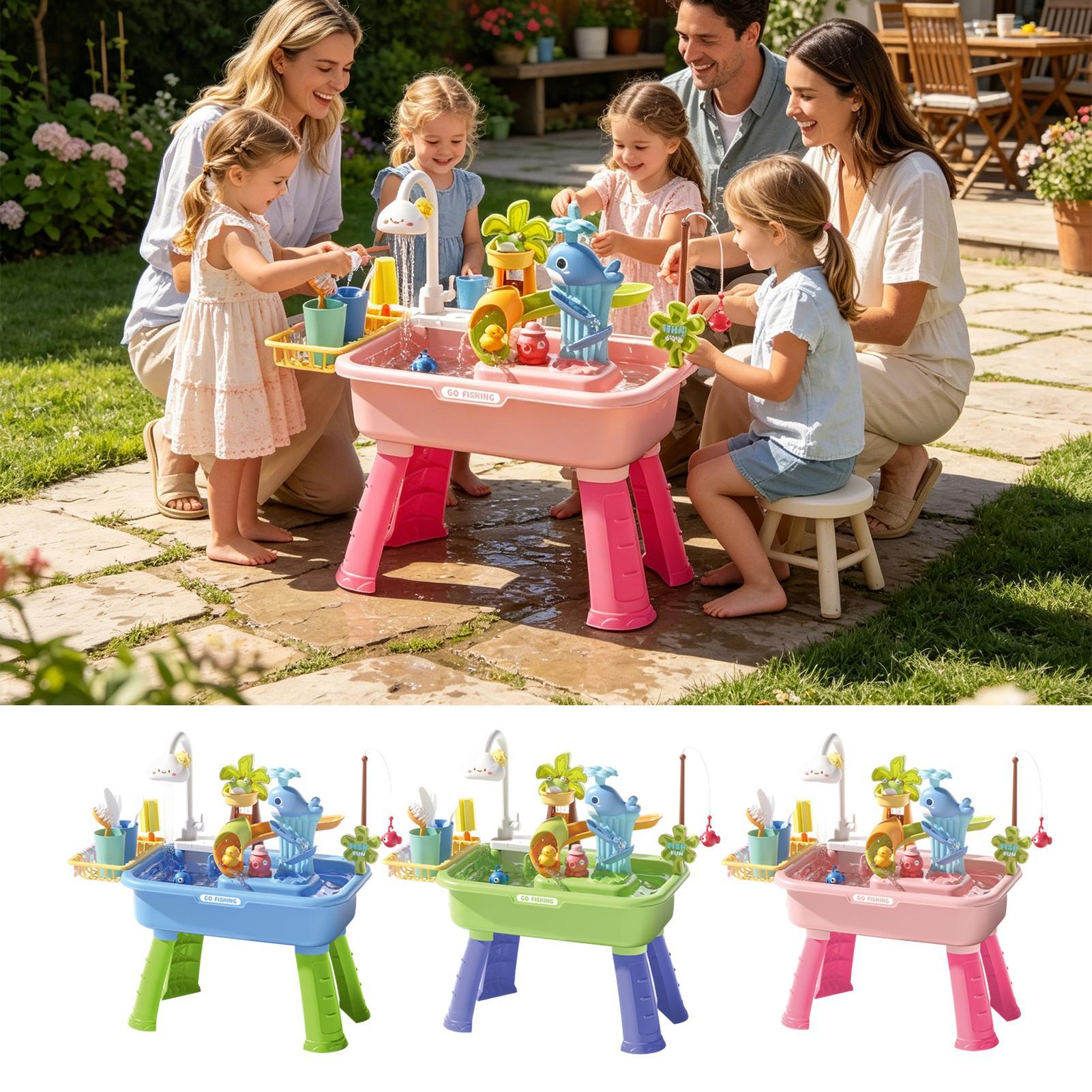 43Pcs Electric Kids Water Tabl - огляд і ціна Kids Outdoor Sensory Table