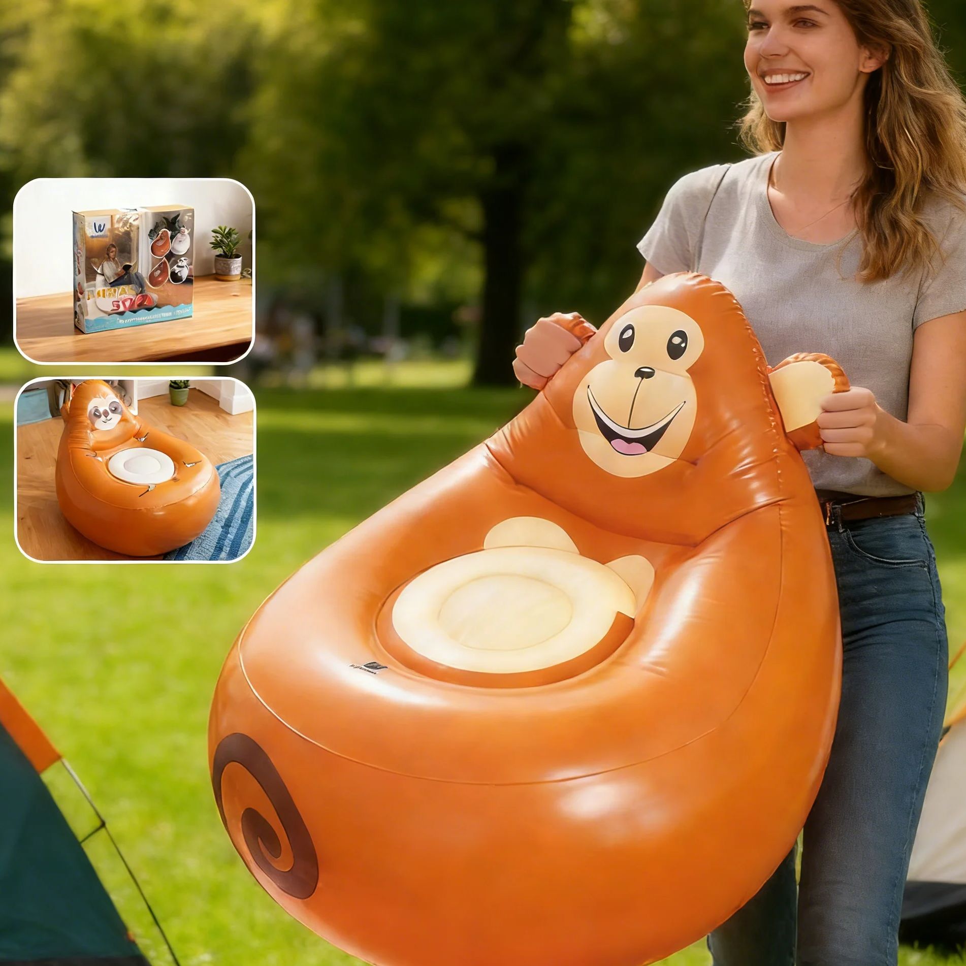 Inflatable Lazy Sofa Kids Cart - огляд і ціна Kids Outdoor Lounge Furniture