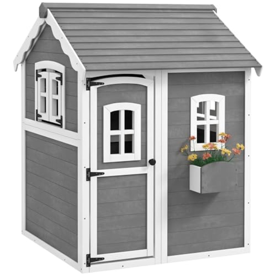 Outdoor wooden playhouse for k - огляд і ціна Kids Outdoor Flooring
