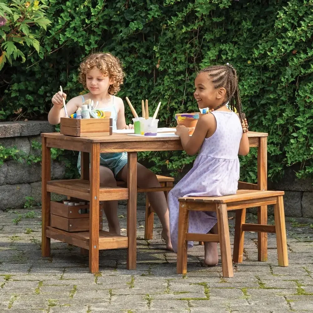 Kids Outdoor Crat Table and 2  - огляд і ціна Kids Outdoor Activity Table