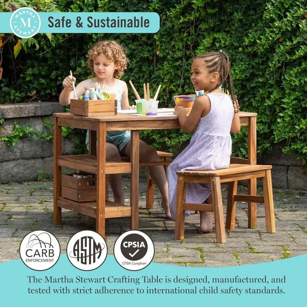 Kids Outdoor Crat Table and 2  - огляд і ціна Kids Outdoor Activity Table
