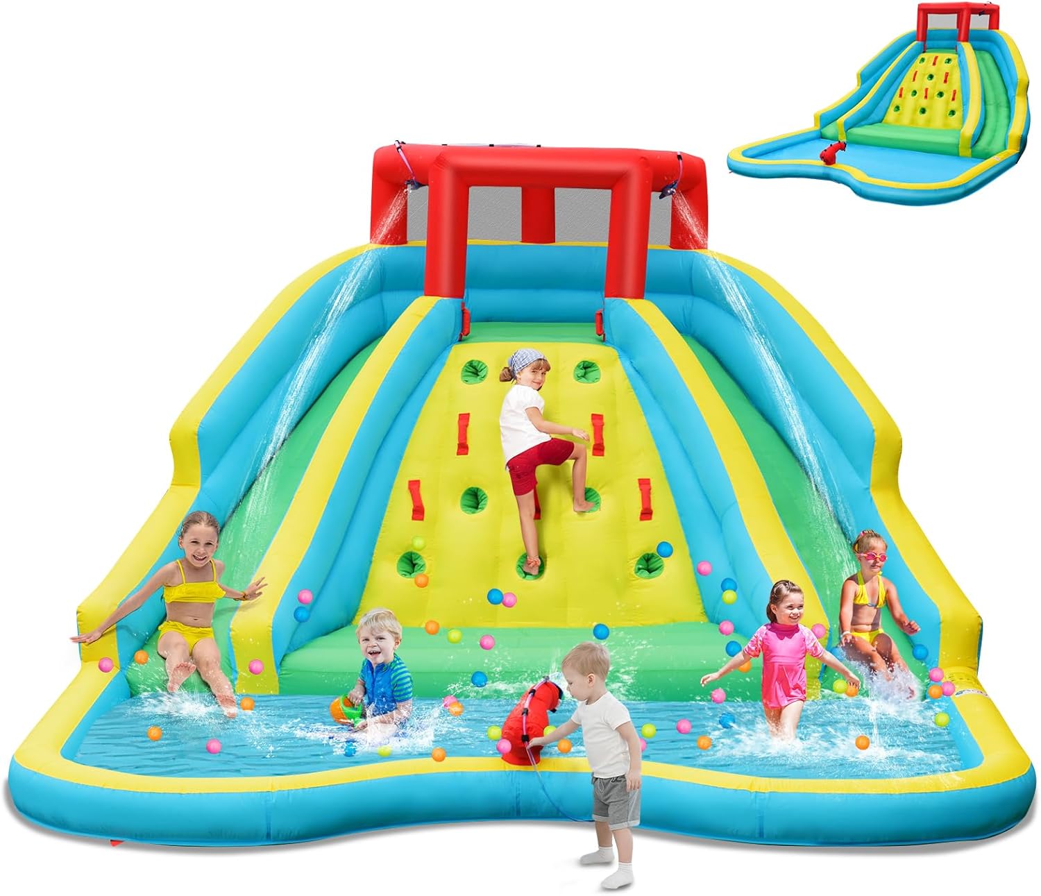 Giant Inflatable Water Slide f - огляд і ціна Kids Outdoor Climbing Wall