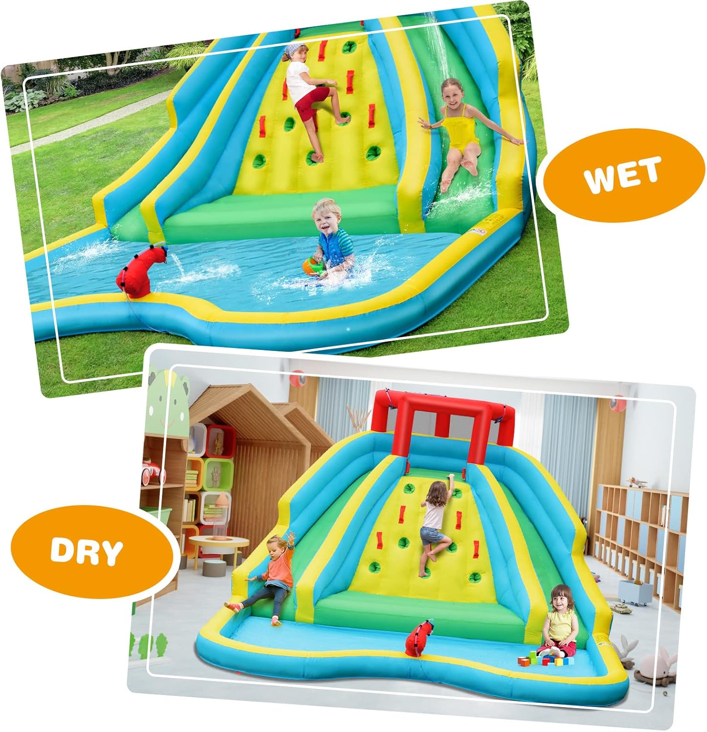 Giant Inflatable Water Slide f - огляд і ціна Kids Outdoor Climbing Wall