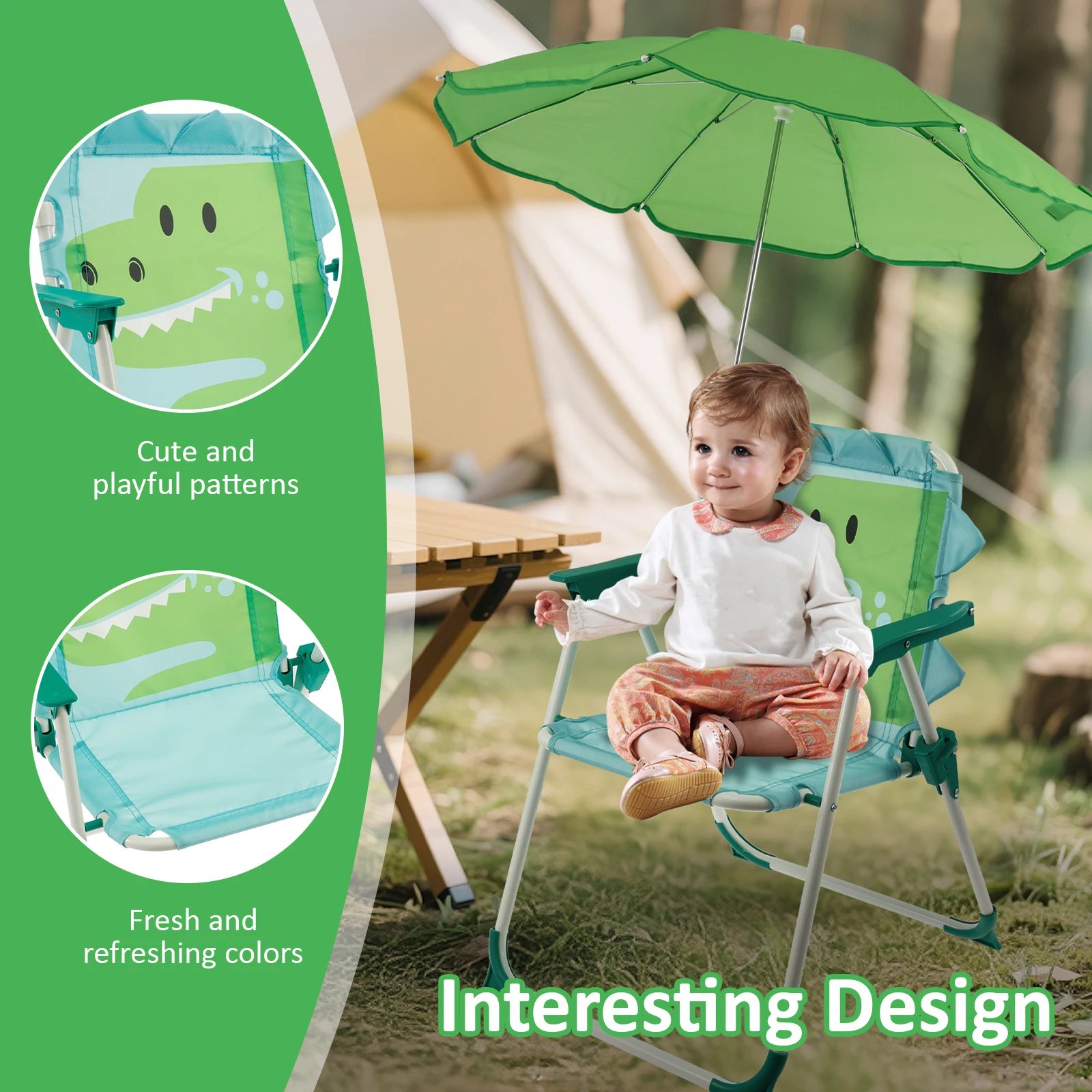 Kids Folding Beach Chair With  - огляд і ціна Kids Outdoor Lounge Furniture
