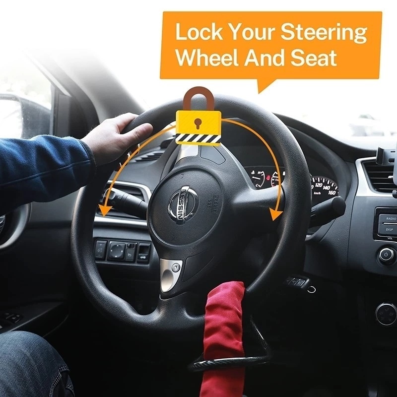 Car Steering Wheel Lock with S - огляд і ціна Swing Seat Belt