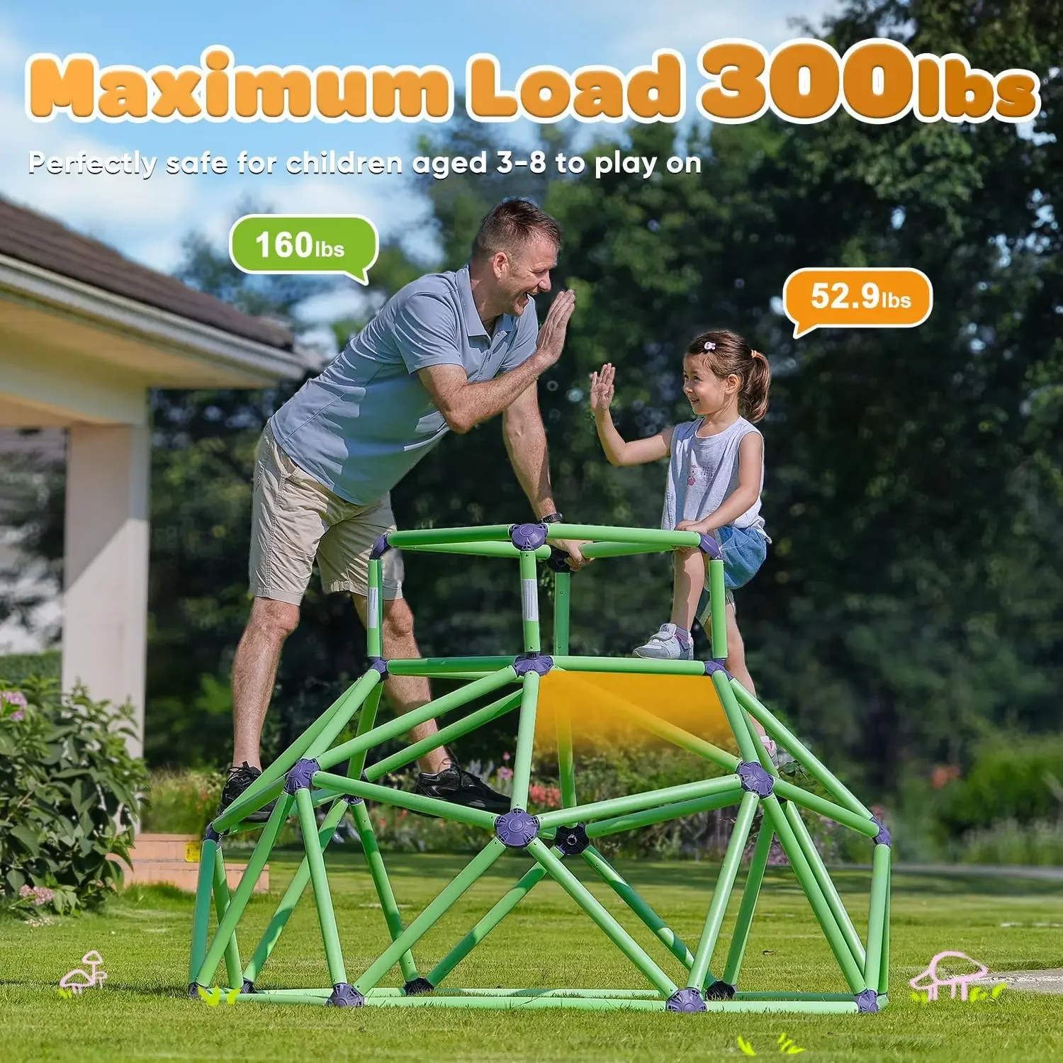 Zupapa Monkey Bars Climbing Do - огляд і ціна Kids Outdoor Jungle Gym Dome