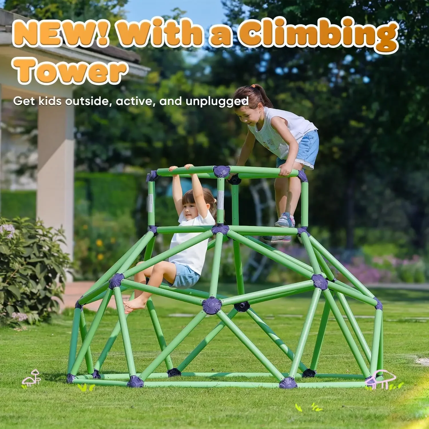 Zupapa Monkey Bars Climbing Do - огляд і ціна Kids Outdoor Jungle Gym Dome