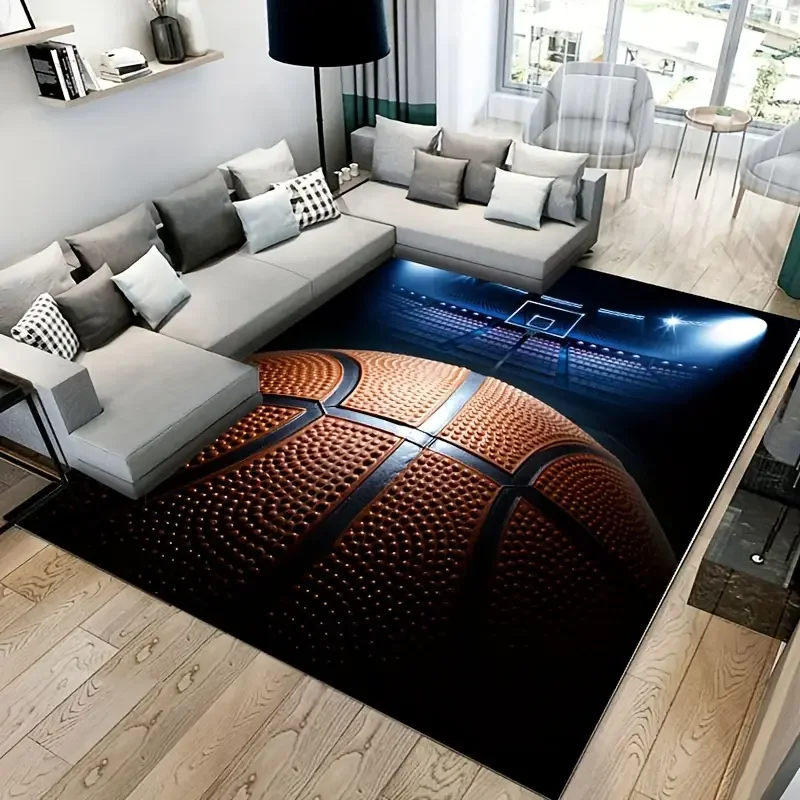 3D Basketball Area Rug Large,C - огляд і ціна Kids Outdoor Kitchen Diy