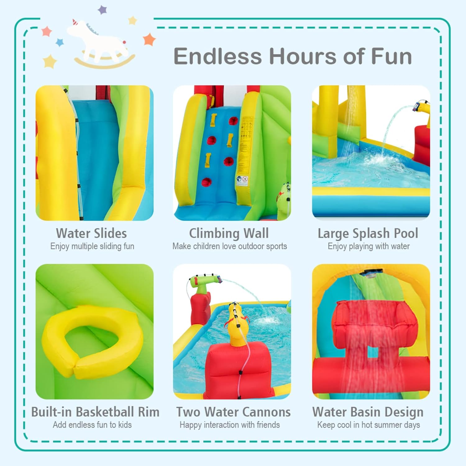 Mega Inflatable Water Park Bou - огляд і ціна Kids Outdoor Water