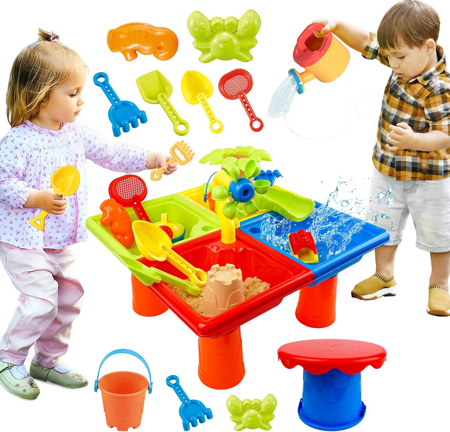 4 In 1 Kids Water and Sand Out - огляд і ціна Kids Outdoor Sensory Table