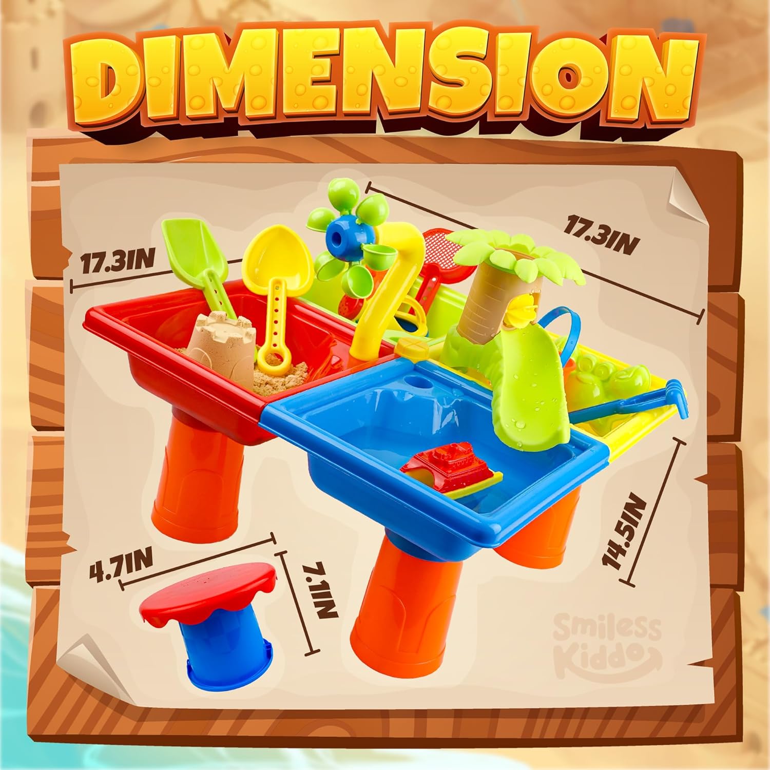 4 In 1 Kids Water and Sand Out - огляд і ціна Kids Outdoor Sensory Table