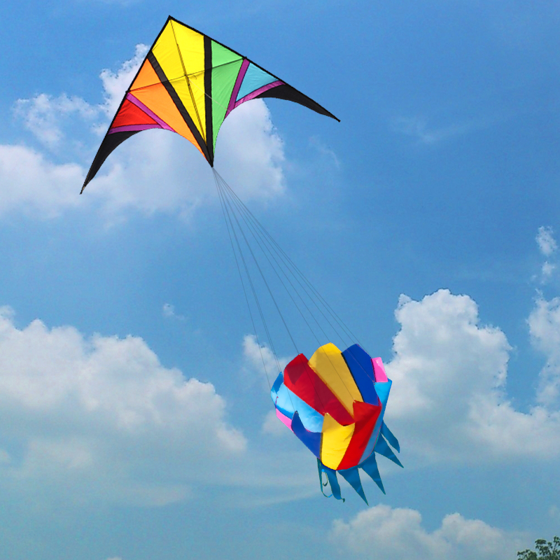 Large rainbow kite nylon winds - огляд і ціна Kite Easy Fly Kids