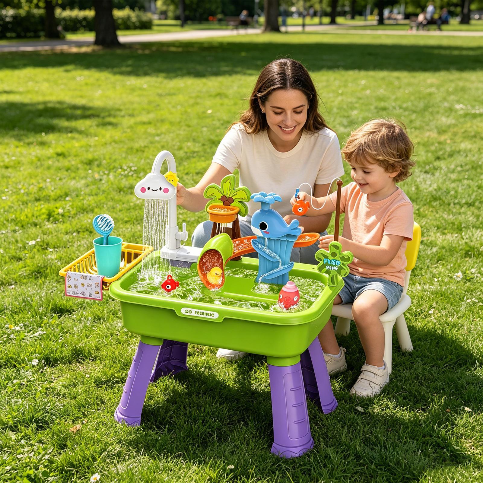 Upgraded Toddler Water Table K - огляд і ціна Kids Outdoor Sensory Table