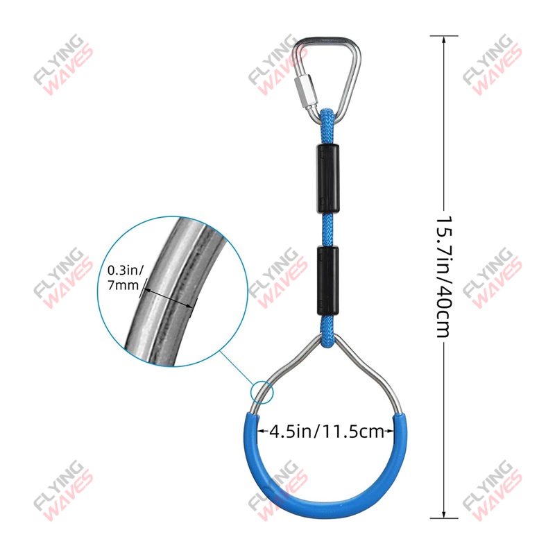 Kids Hanging GYM Ring Swing Cl - огляд і ціна Kids Outdoor Ninja Course