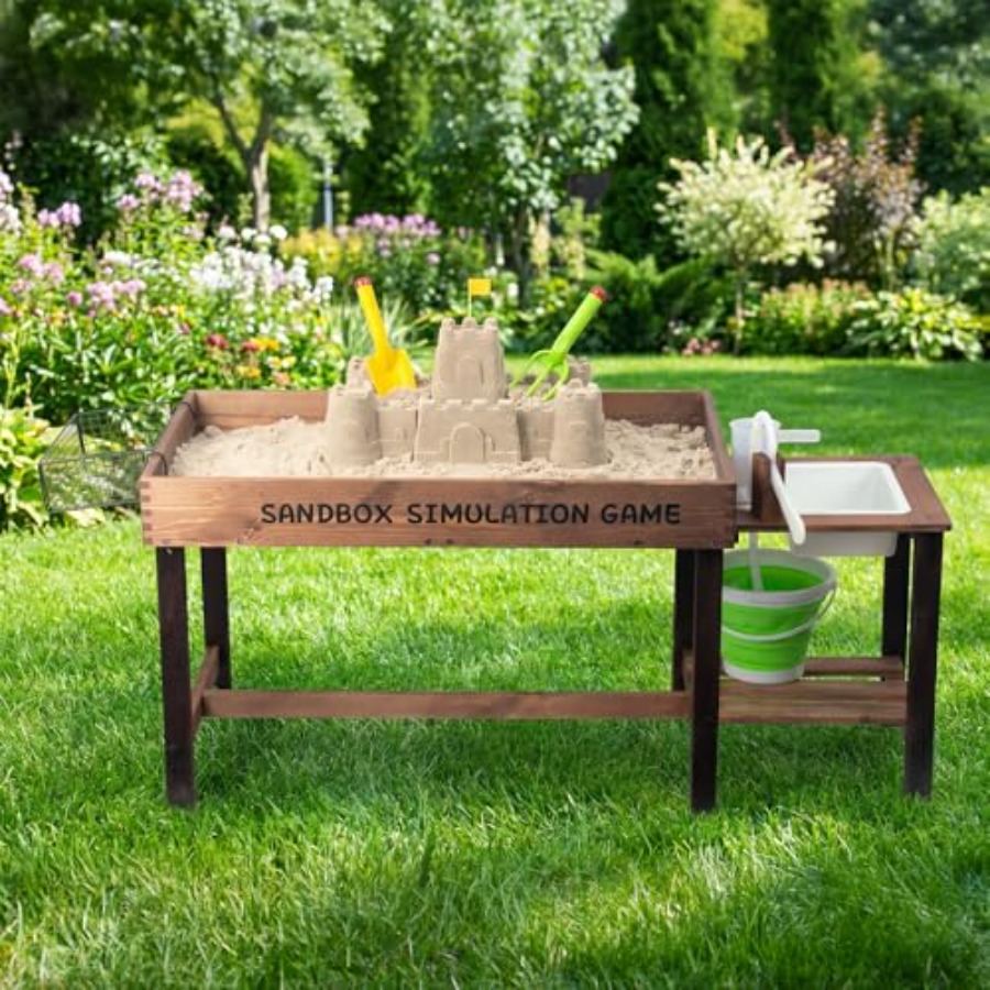 Outdoor wooden sand table for  - огляд і ціна Kids Outdoor Activity Table