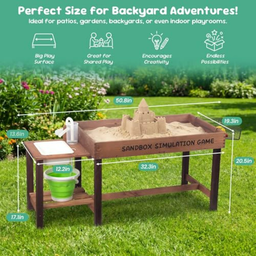Outdoor wooden sand table for  - огляд і ціна Kids Outdoor Activity Table