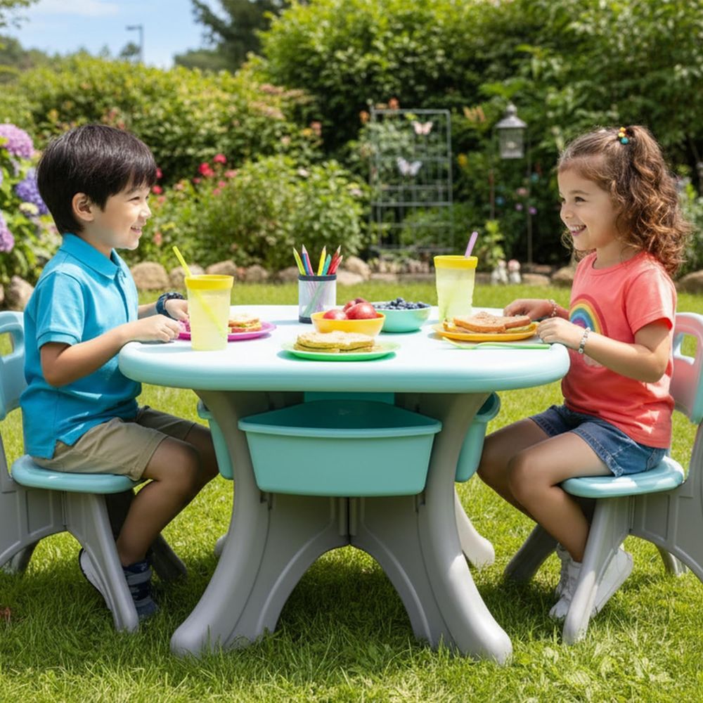Kids Table and Chairs, 3 PCS A - огляд і ціна Kids Outdoor Activity Table