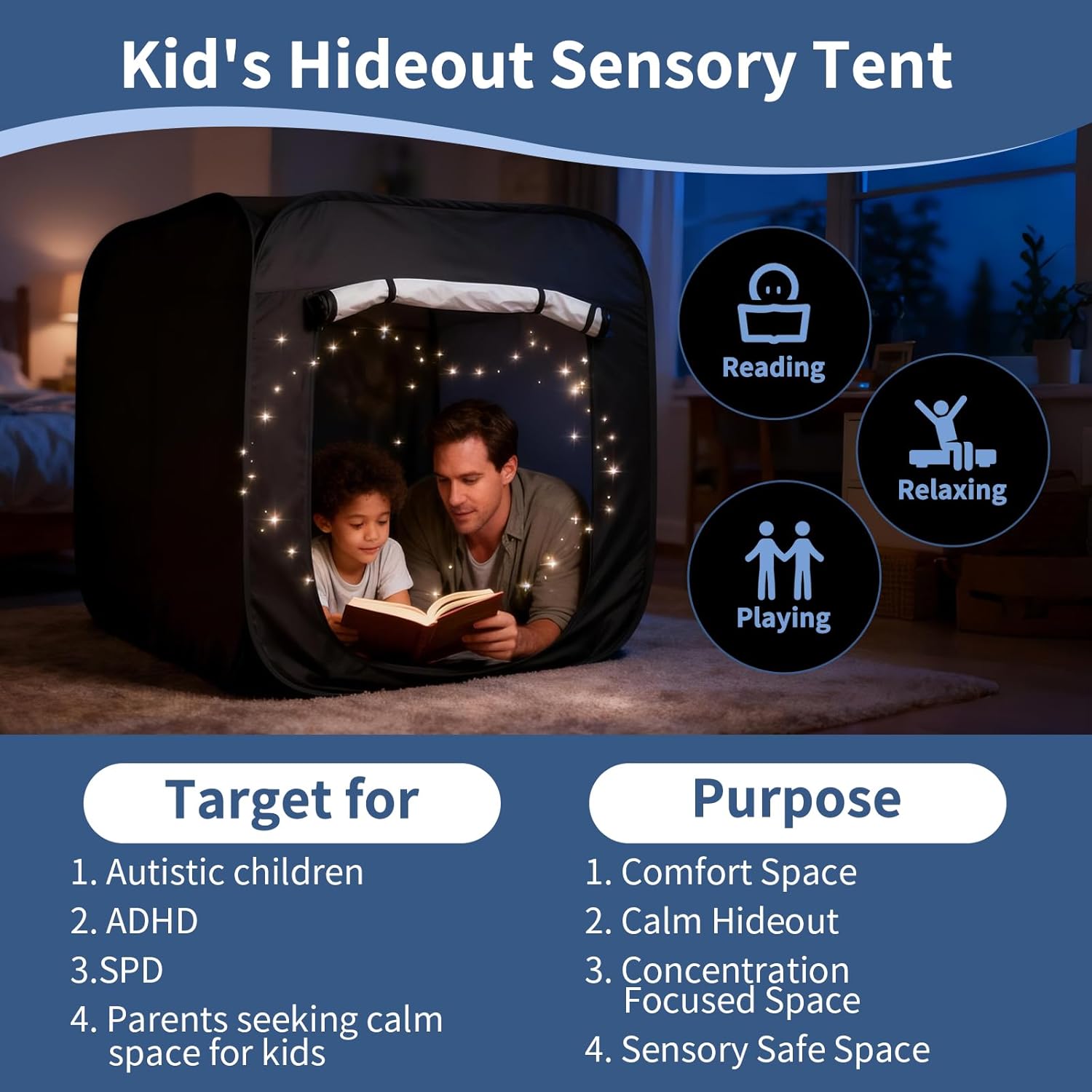 Sensory Tent for Kids 37.4 in  - огляд і ціна Kids Outdoor Play Yard